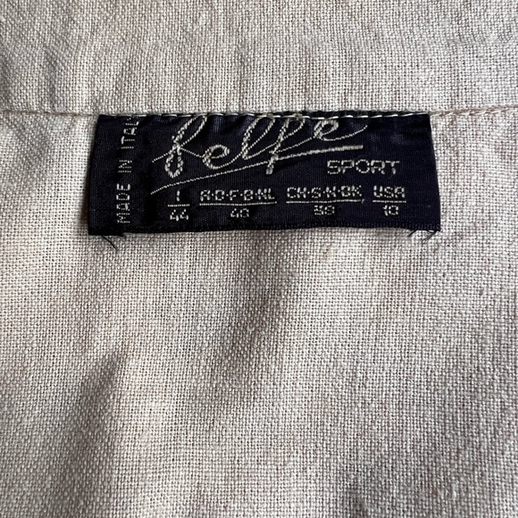 VINTAGE BELFIE SPORT LINEN TAN SAFARI SHORT SLEEVE SHIRT DRESS - SIZE SMALL - Picture 5 of 5